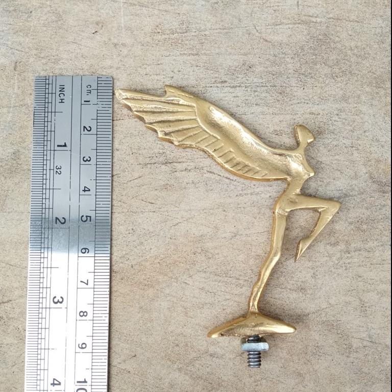 ANGEL 1 Bicycle and Motorcycle Front Mudguard Emblem Badge Bicycle Brass vintage_bike_store