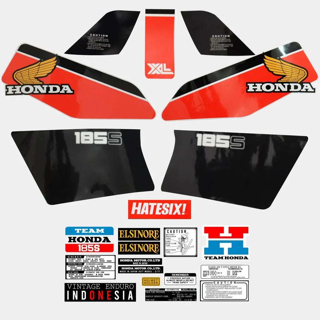 Sticker Decal XL 185S 185 S 1989 side cover tank (Free shipping) vintage_bike_store