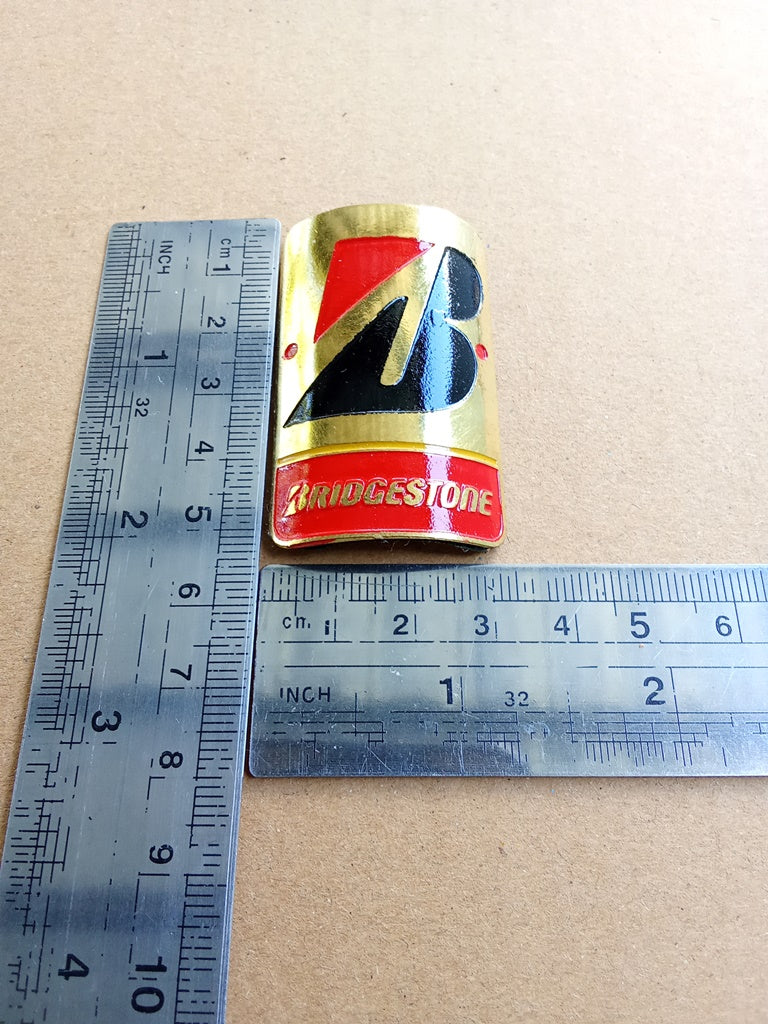BRIDGESTONE head tube badge emblem for bicycles restoration vintage_bike_store