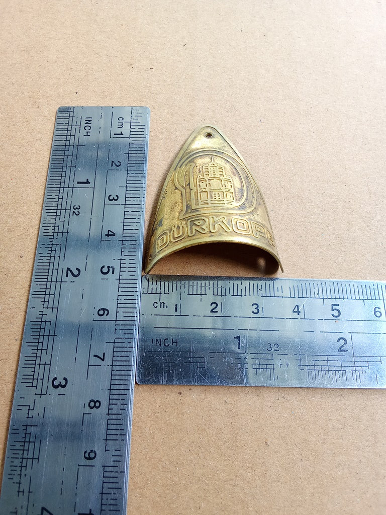 DURKOPP Brass head badge emblem for vintage bicycle vintage_bike_store