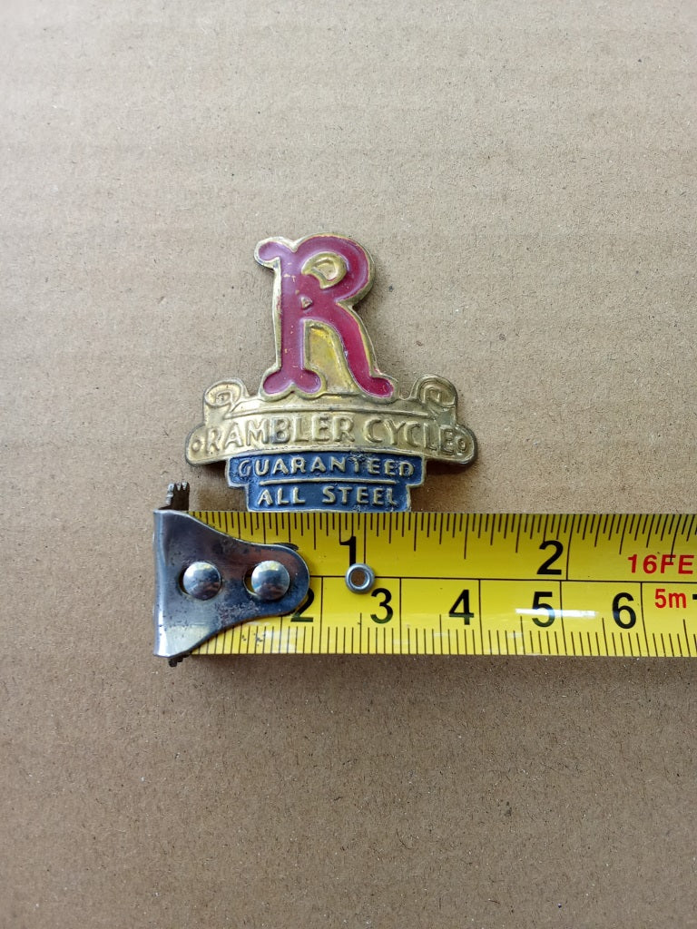RAMBLER Emblem Head Badge For Vintage Bicycle NOS vintage_bike_store