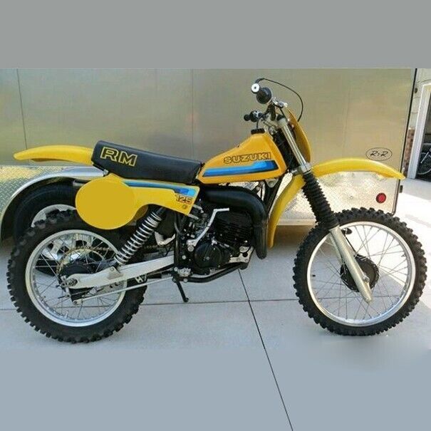 Sticker Decal RM125 RM 125 1980 side cover tank(Free shipping) vintage_bike_store