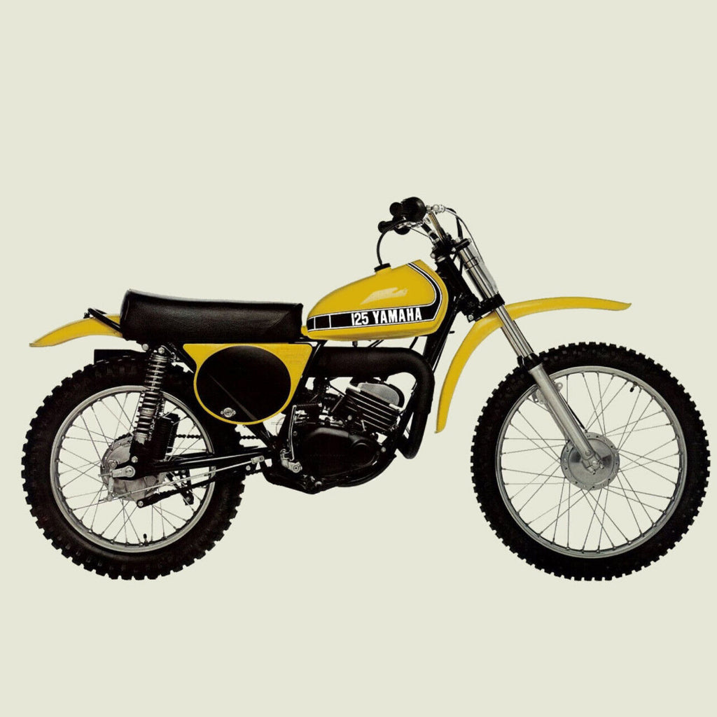 Sticker Decal Yamaha YZ 175 1976 Vintage Enduro side cover tank vintage_bike_store