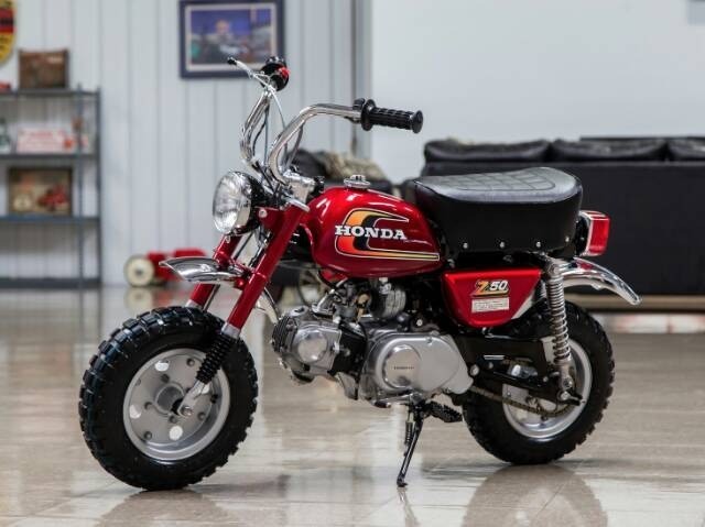 Sticker decal Honda dirt bike graphics Z50 1975 Side Cover Tank Sample Application – vintage_bike_store