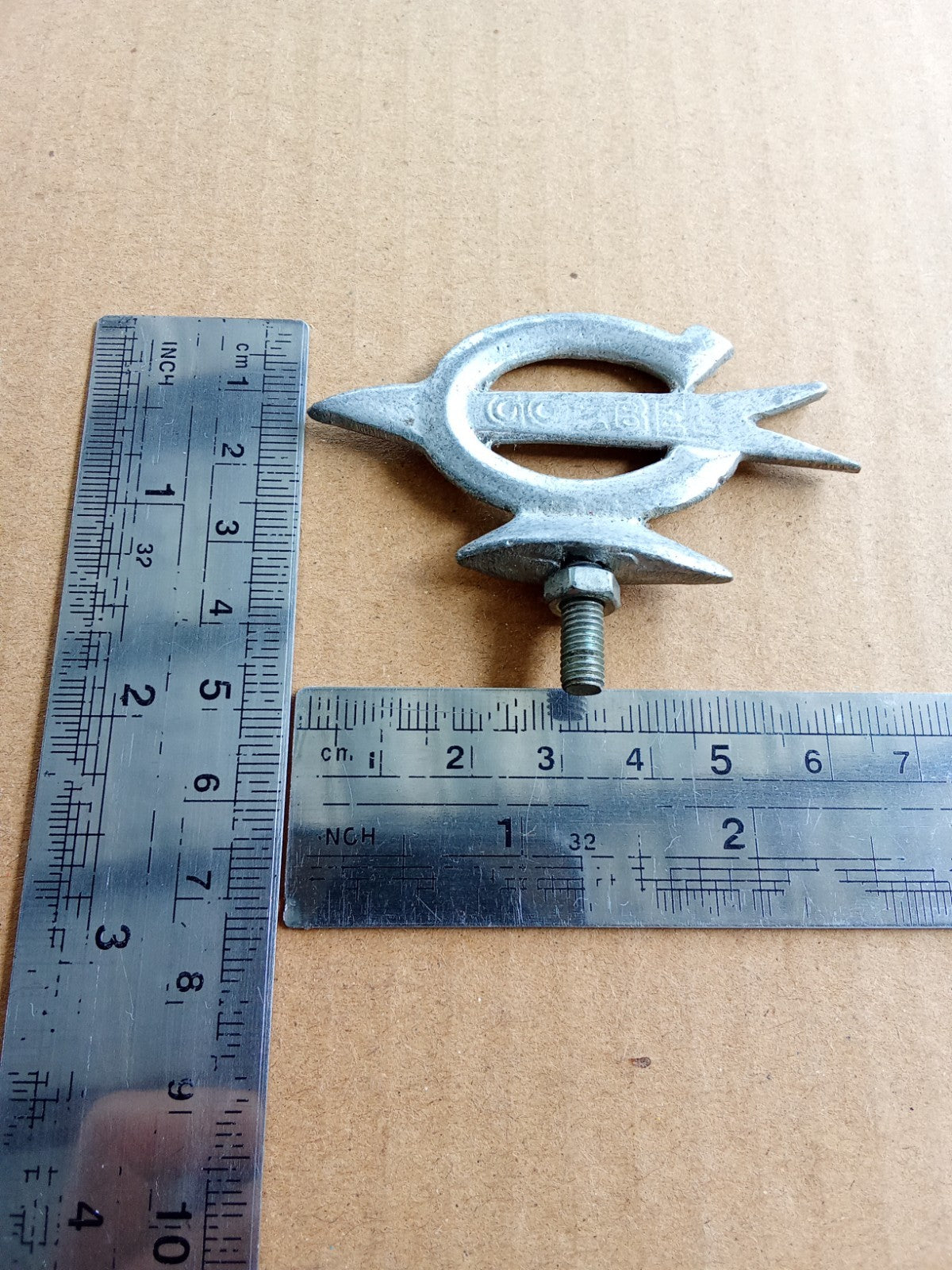 GOEBEL Bicycle Motorcycle Front Mudguard Emblem Badge Aluminum vintage_bike_store