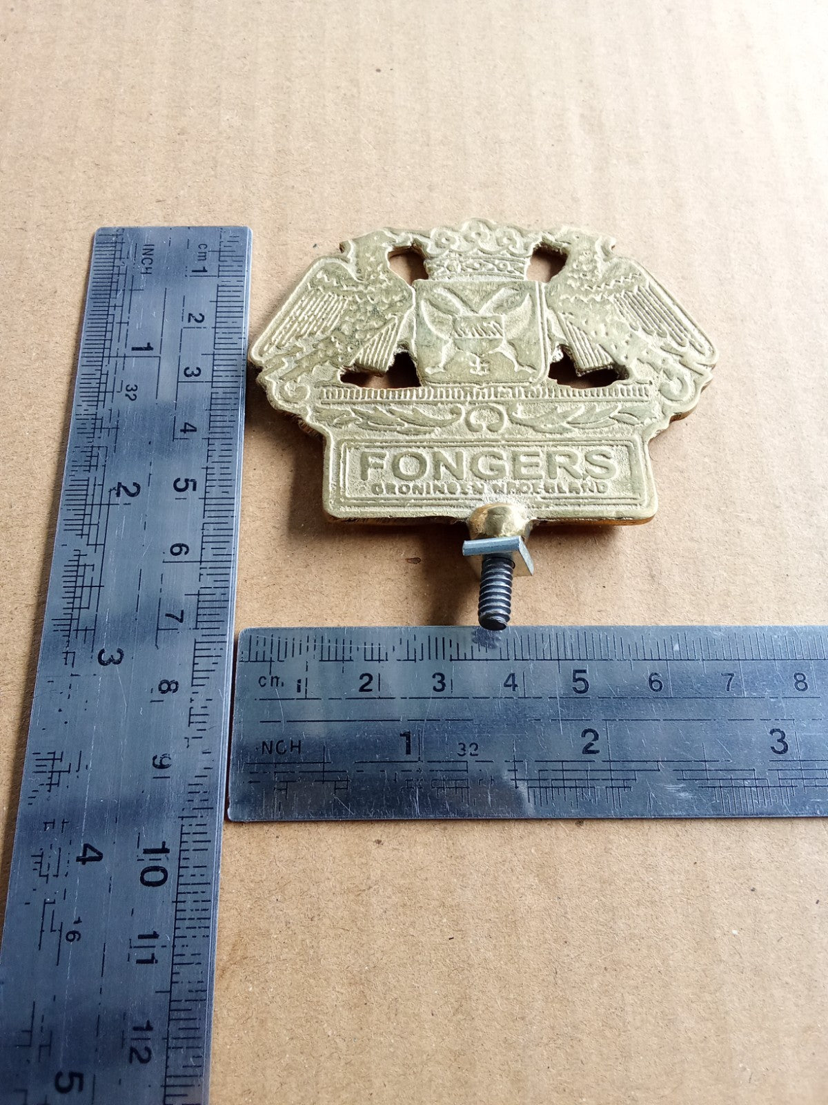 Bicycle Motorbike Front Mudguard Emblem Badge Brass For Fongers Vintage Bicycle (Free shipping) vintage_bike_store