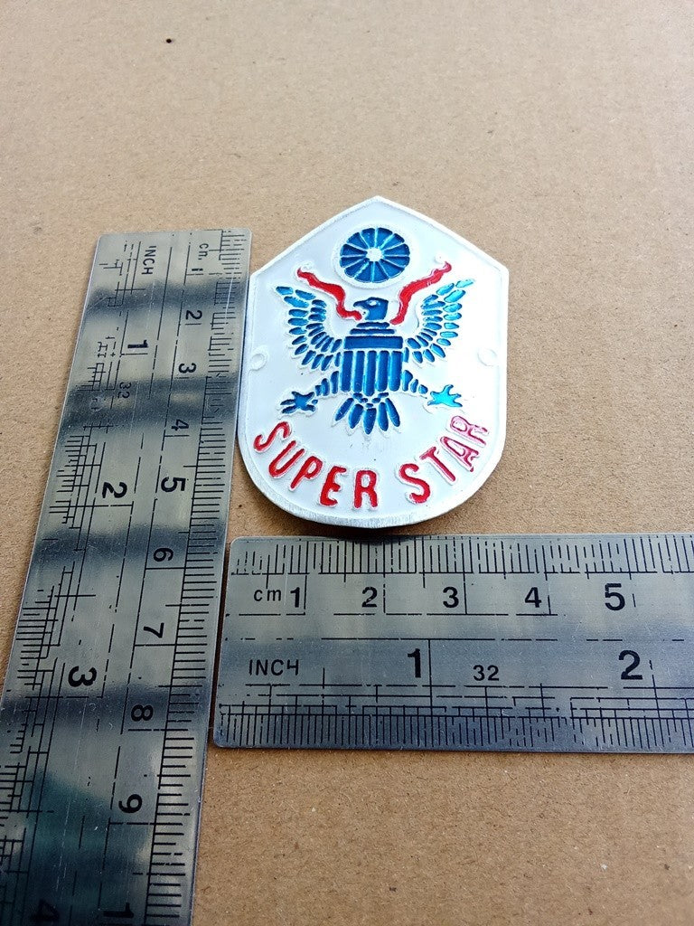 SUPER STAR Head Badge Emblem Vintage Bicycle Logo NOS vintage_bike_store