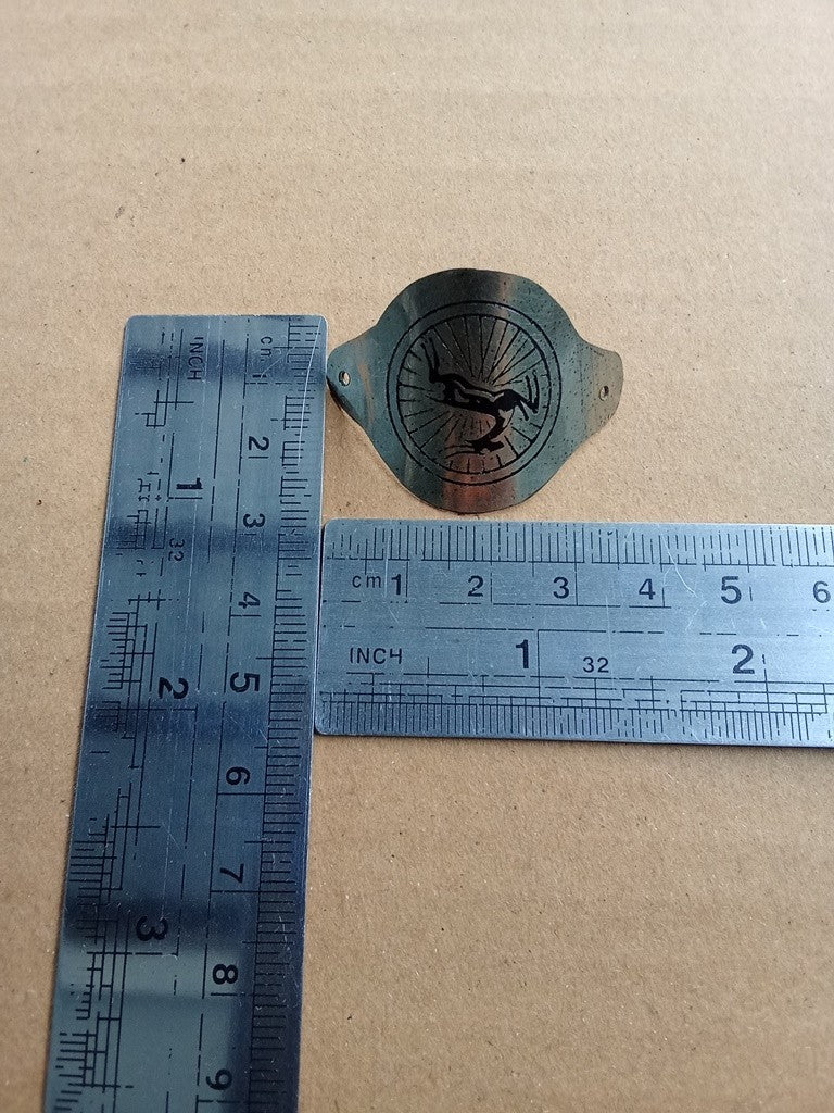 ROUND Stainless steel rear mudguard emblem GAZELLE for Gazelle vintage bicycle vintage_bike_store