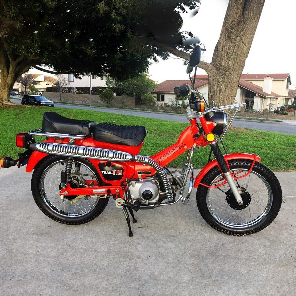 Sticker decal Honda dirt bike graphics CT 110 1981 Trail Side Cover Tank Sample Application – vintage_bike_store