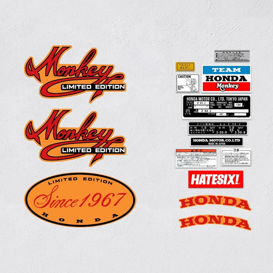 Sticker decal Honda dirt bike graphics Monkey Z50J Limited Edition Gold 1984 Side Cover Tank – vintage_bike_store