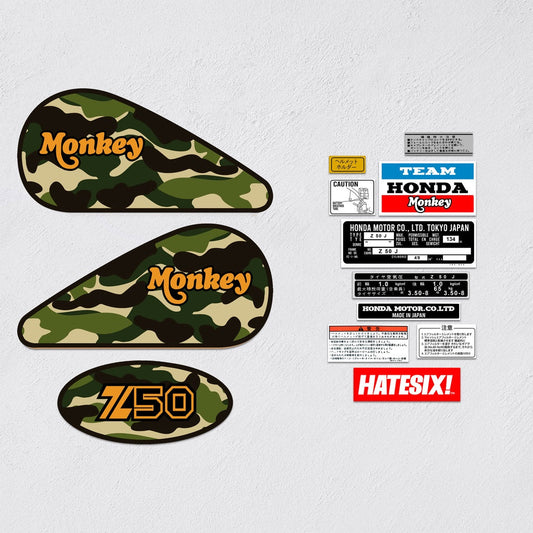 Sticker Decal Z50 Monkey Camo side cover tank (Free shipping) vintage_bike_store