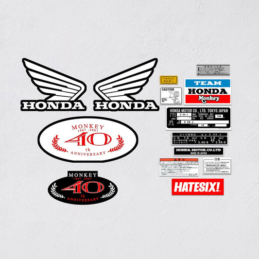 Sticker Decal Monkey Z50 40th Anniversary side cover tank (Free shipping) vintage_bike_store