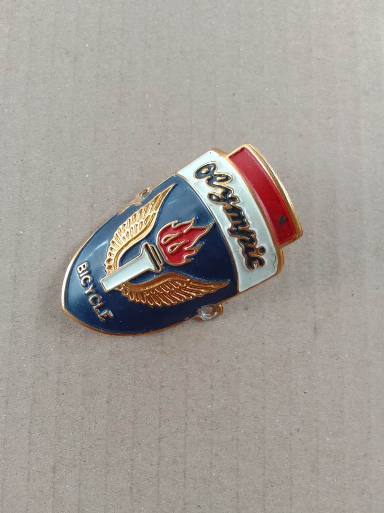 Olympic head tube badge emblem for bicycles restoration NOS vintage_bike_store