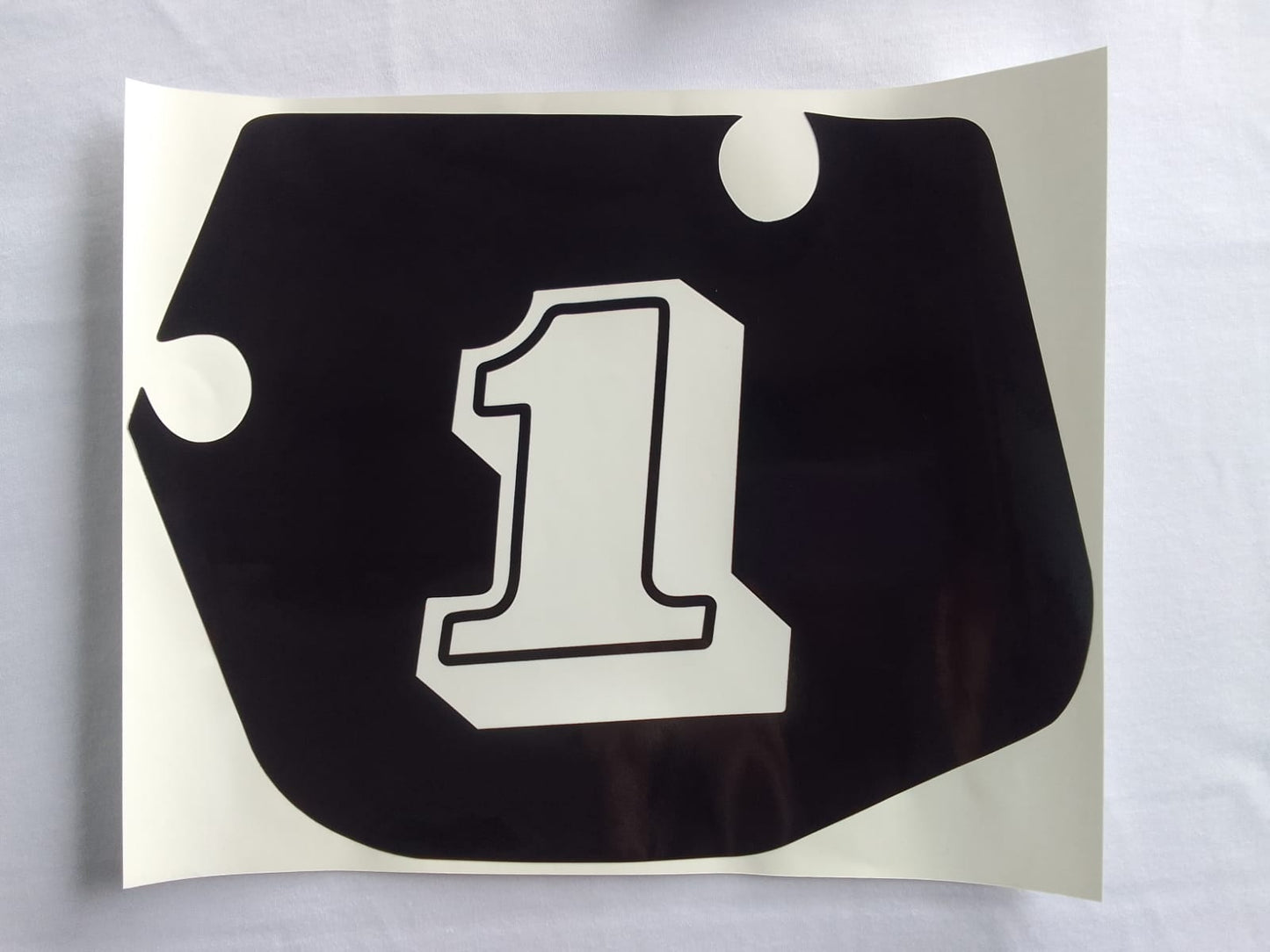 Sticker decal Yamaha dirt bike graphics YZ490 1985 1984 BLACK Showing Left plates – vintage_bike_store