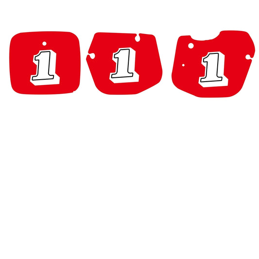 Sticker decal Yamaha dirt bike graphics YZ490 1985 1984 RED Front plates – vintage_bike_store