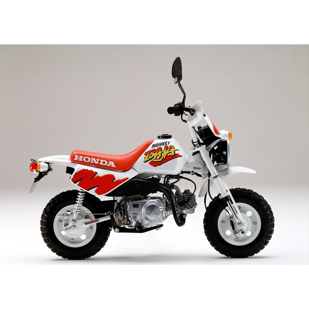 Sticker Decal Z50 Monkey baja custom red orange side fuel cover tank (free shipping) vintage_bike_store