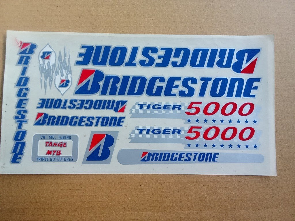Blue BRIDGESTONE Vynil Decal Sticker For Bicycle NOS (Free shipping) vintage_bike_store