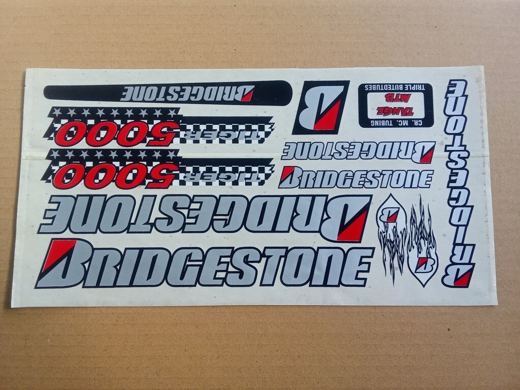 Grey BRIDGESTONE Vynil Decal Sticker For Bicycle NOS (Free shipping) vintage_bike_store