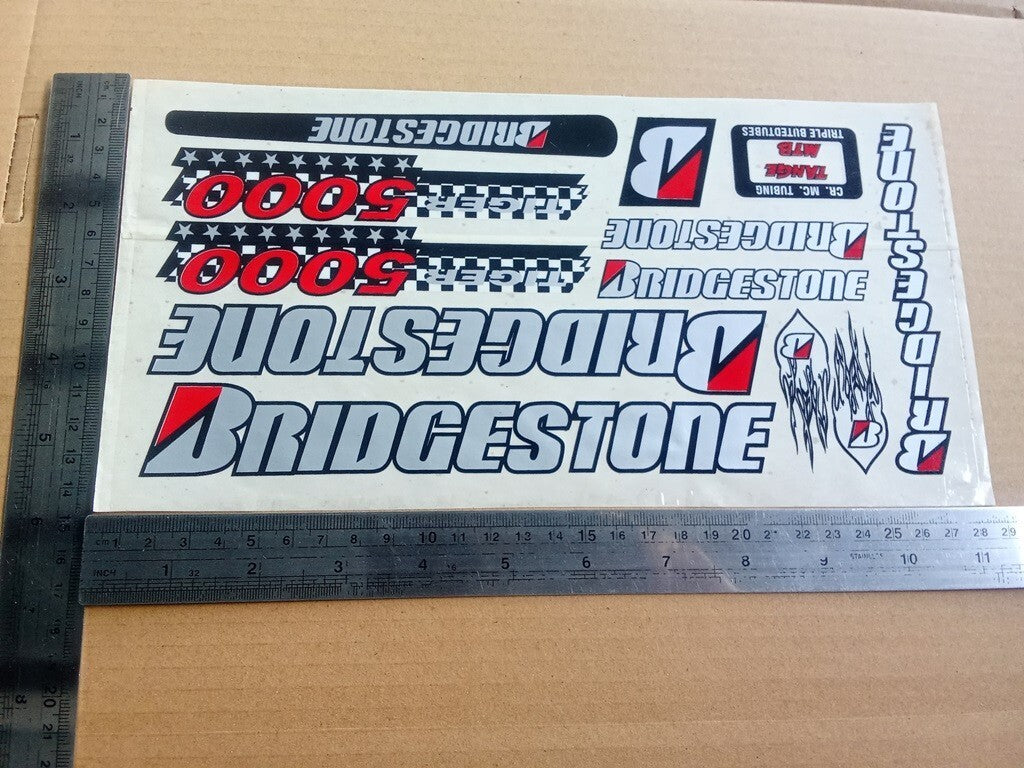 Grey BRIDGESTONE Vynil Decal Sticker For Bicycle NOS (Free shipping) vintage_bike_store