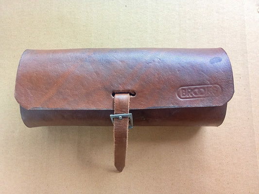 Oval Tool Bag Saddle Brown color Handmade For Vintage Bicycle Eye Glass Bag (Free shipping) vintage_bike_store