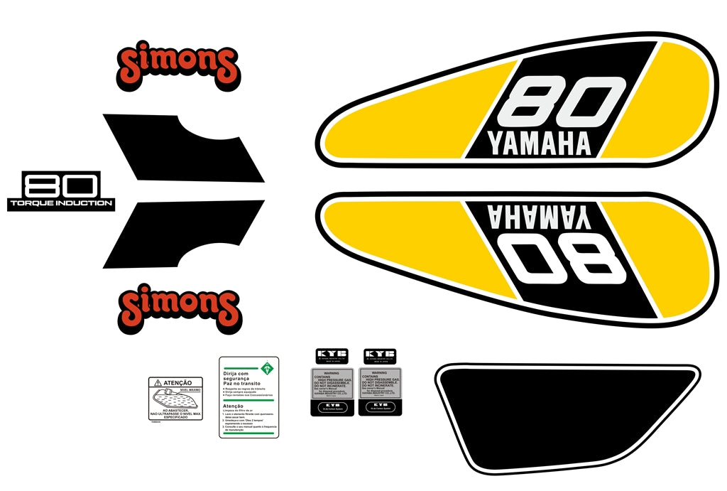 Dirt bike graphics Yamaha GT80 GT 80 1976 vintage bike store