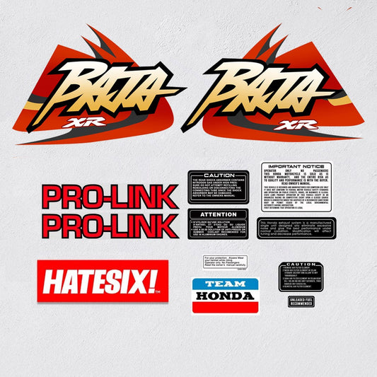 Sticker Decal Baja XLR 250R 1995 1998 side cover tank (Free shipping) vintage_bike_store