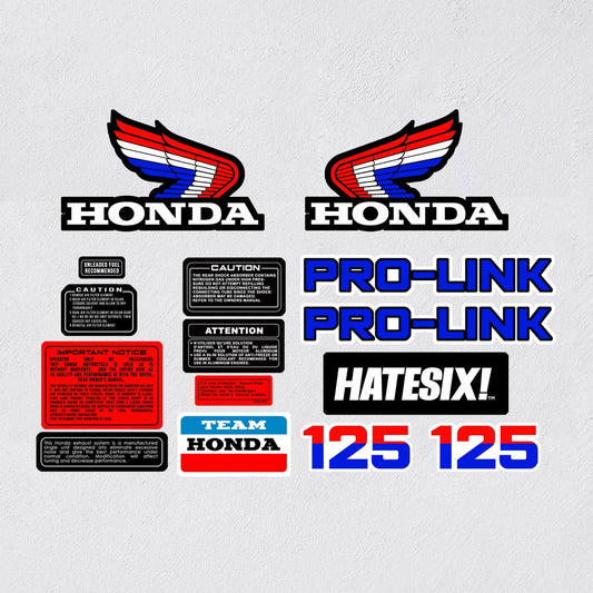Sticker Decal CR125R CR125 1985 1986 side cover tank (Free shipping) vintage_bike_store