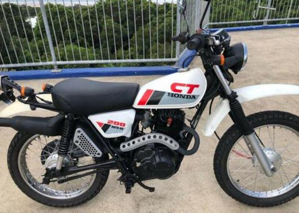 Sticker Decal CT200 1985 Grey side cover tank (Free shipping) vintage_bike_store