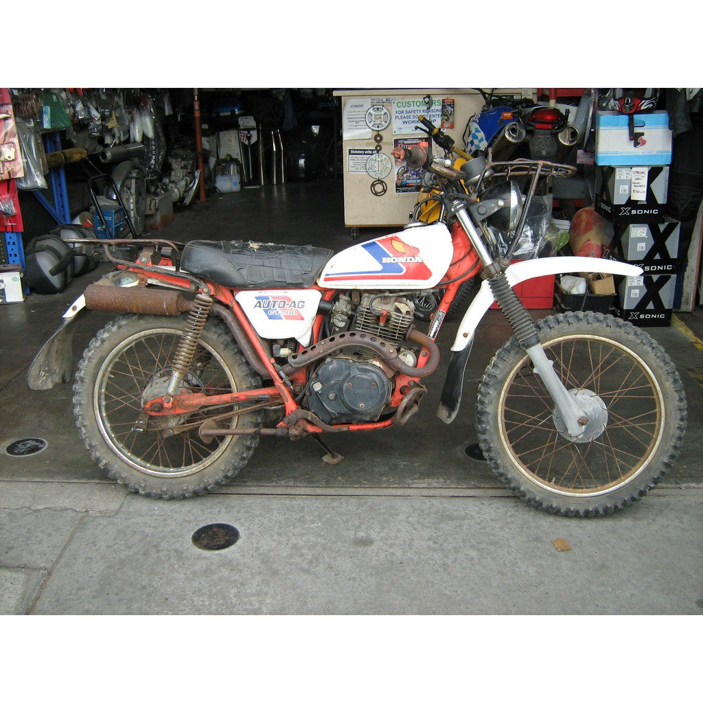 Sticker Decal CT200 Auto AG 1985 Blue Red strip side cover tank (Free shipping) vintage_bike_store