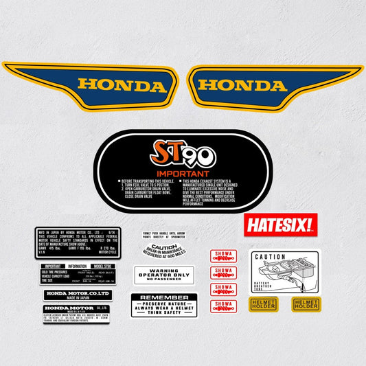 Sticker Decal DAX ST90 ST 90 1974 side cover tank (Free shipping) vintage_bike_store