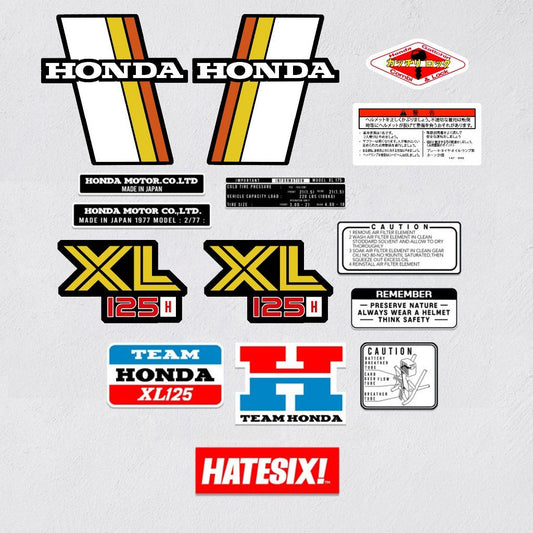 Sticker Decal XL125H side cover tank (Free shipping) vintage_bike_store