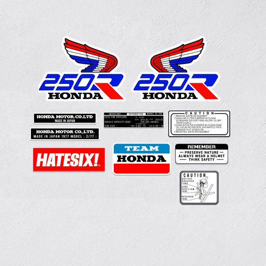 Sticker decal Honda dirt bike graphics XL250R XL 250R 1987 Side Cover Tank – vintage_bike_store