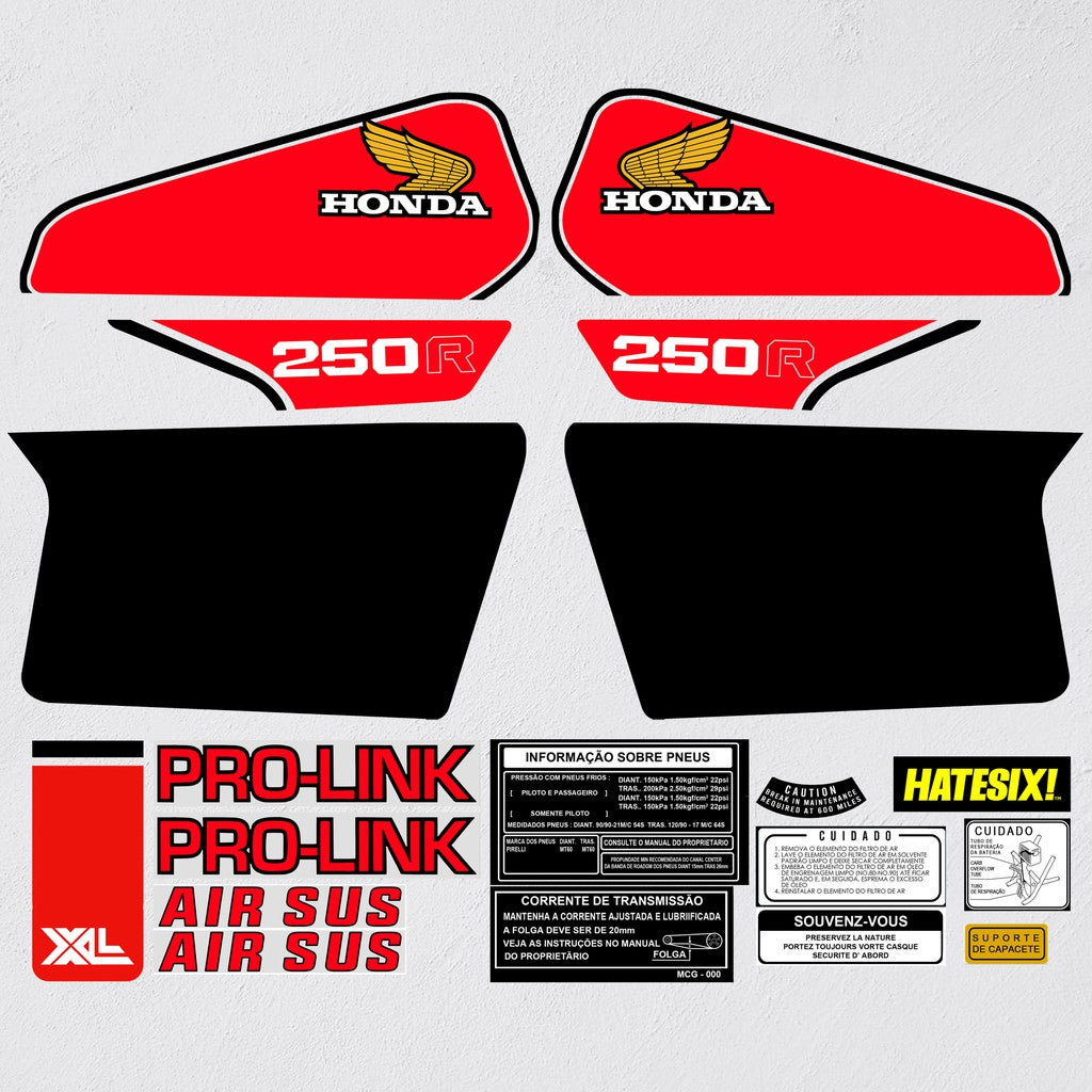 Sticker decal Honda dirt bike graphics XL250R XL 250 R Side Cover Tank – vintage_bike_store