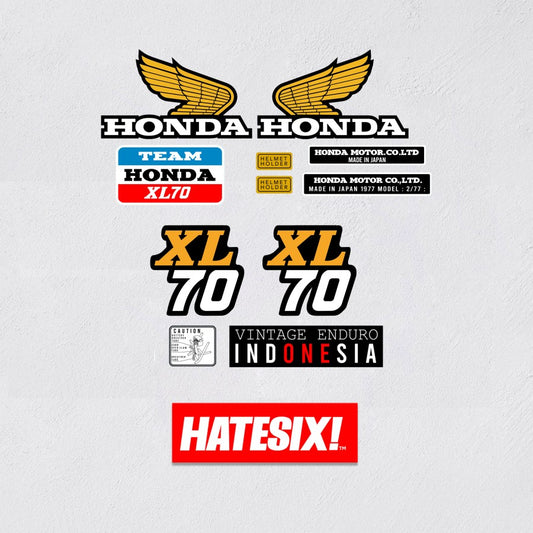 Sticker decal Honda dirt bike graphics XL 70 XL70 Side Cover Tank – vintage_bike_store