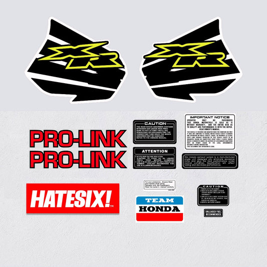 Sticker decal Honda dirt bike graphics XR 200R WHITE Side Cover Tank Sample Application – vintage_bike_store