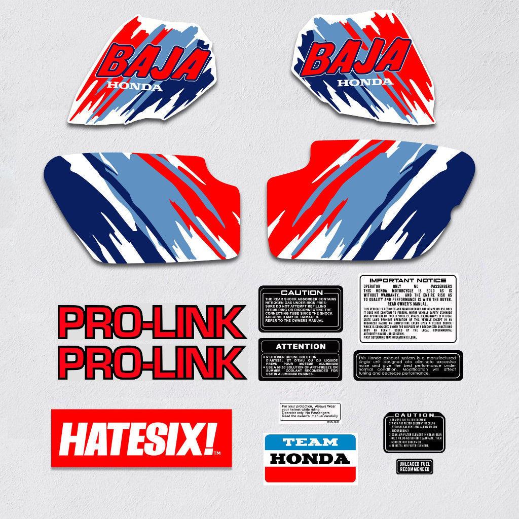 Sticker Decal XRL Baja 1992 side cover tank (Free shipping) vintage_bike_store