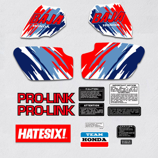 Sticker Decal XRL Baja 1992 side cover tank (Free shipping) vintage_bike_store