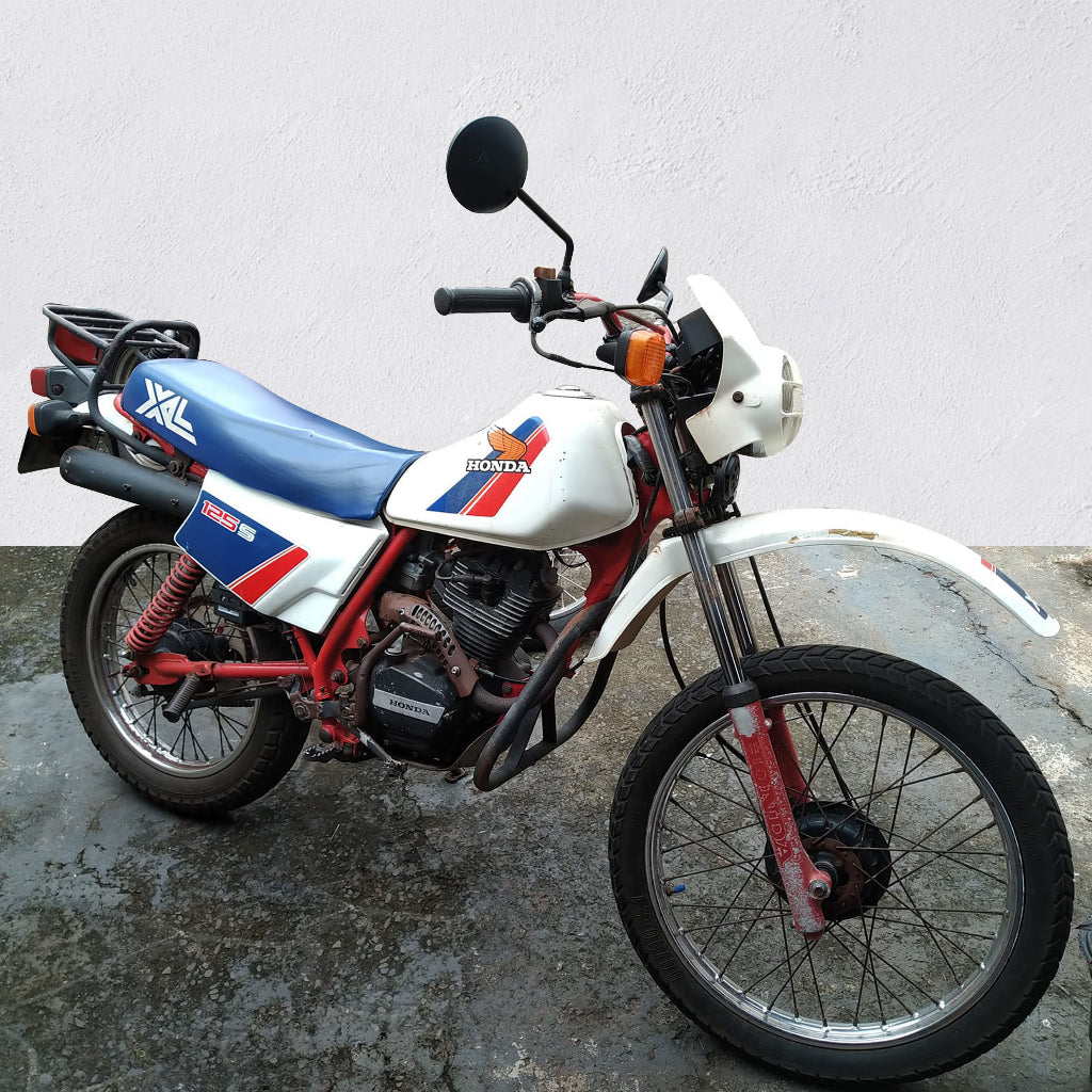 Sticker Decal Xl125s XL 125s 1985 White Blue list red side cover tank (Free shipping) vintage_bike_store