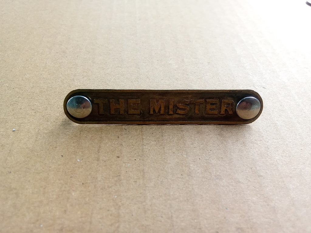 Emblem For Saddle Seat Badge THE MISTER Vintage Bicycle (Free shipping) vintage_bike_store