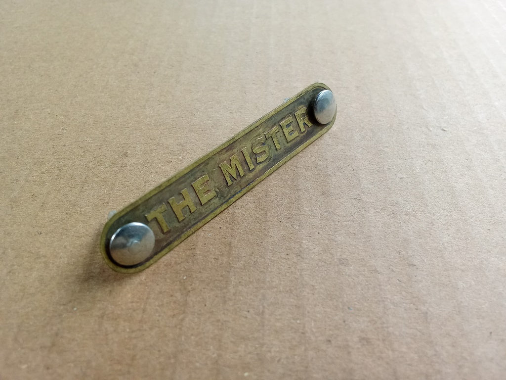 Emblem For Saddle Seat Badge THE MISTER Vintage Bicycle (Free shipping) vintage_bike_store