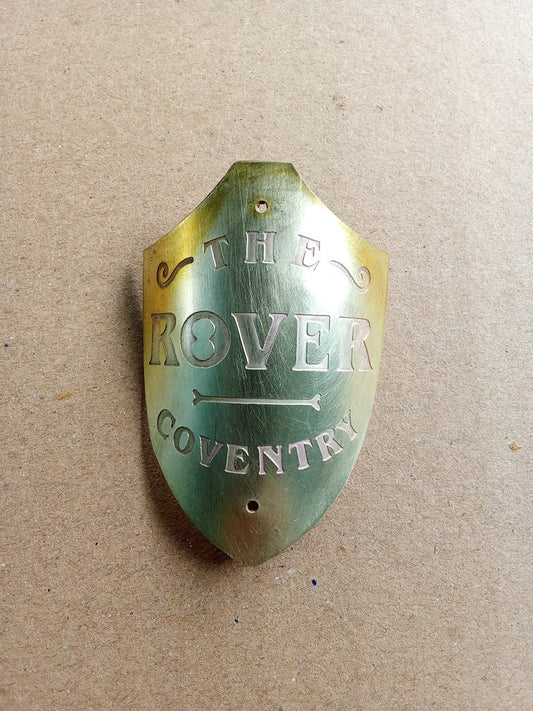 ROVER Brass head tube badge emblem for bicycles restoration vintage_bike_store