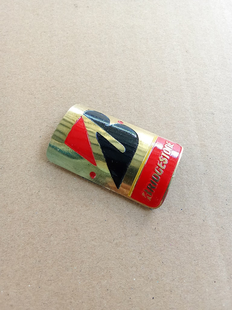 BRIDGESTONE head tube badge emblem for bicycles restoration vintage_bike_store