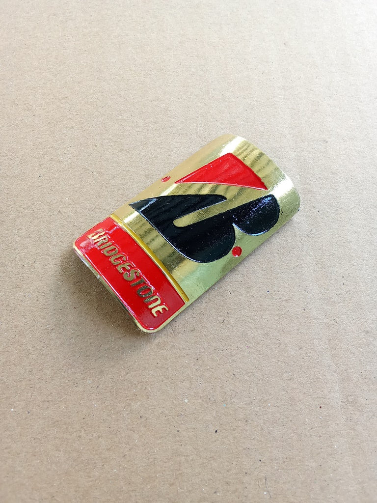 BRIDGESTONE head tube badge emblem for bicycles restoration vintage_bike_store