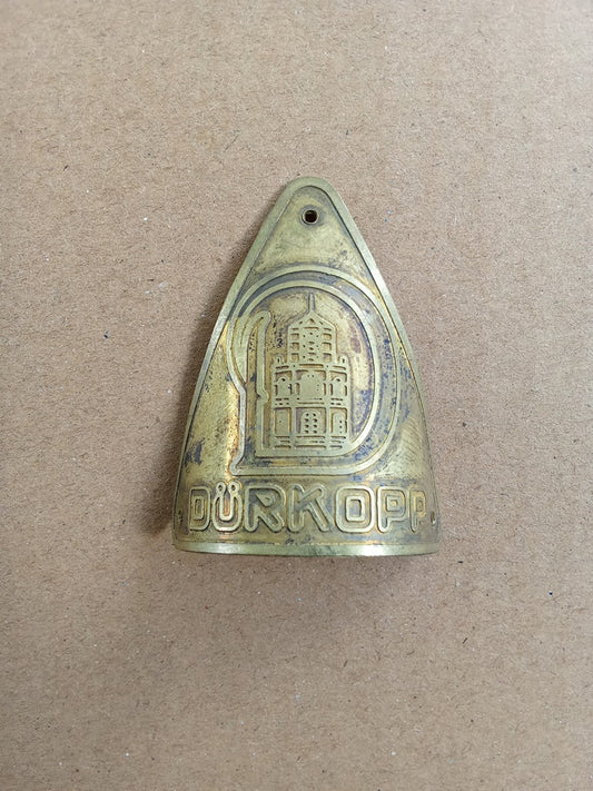 DURKOPP Brass head badge emblem for vintage bicycle vintage_bike_store