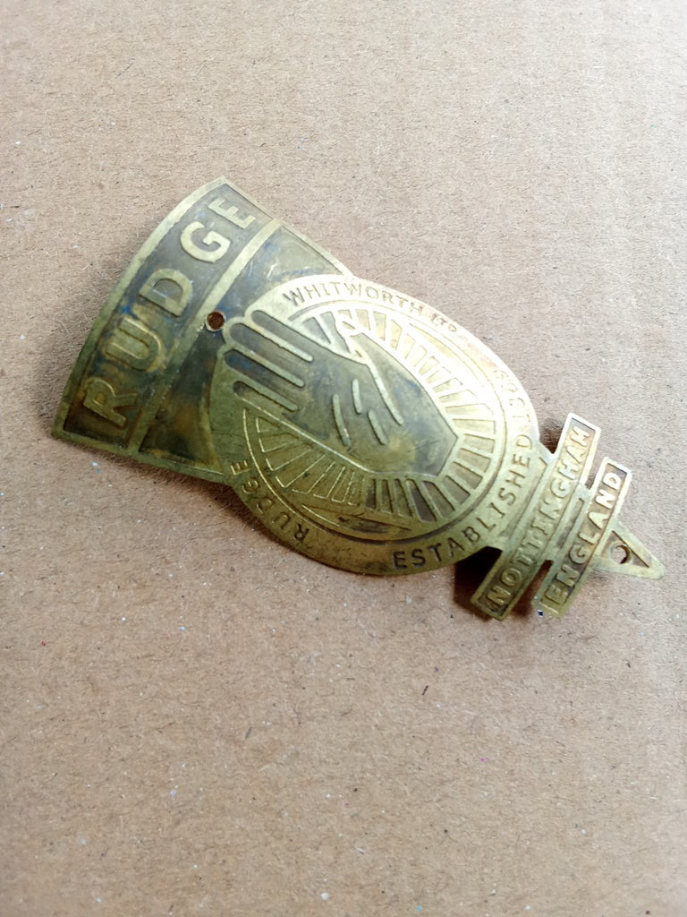 RUDGE Brass Emblem Head Badge For Rudge Vintage Bicycle vintage_bike_store