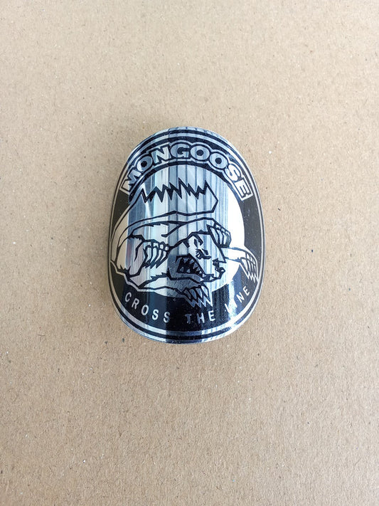 MONGOOSE Cross The Line head tube emblem badge bicycle vintage_bike_store