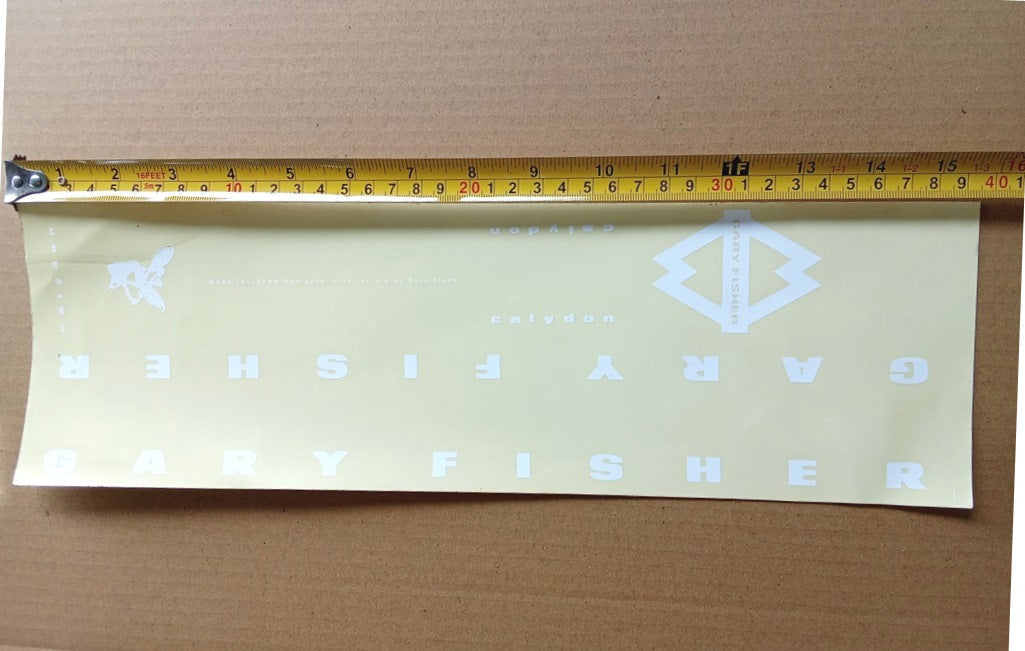 GARY Fisher Silver Plastic vynil Sticker For Vintage Bicycle NOS (Free shipping) vintage_bike_store