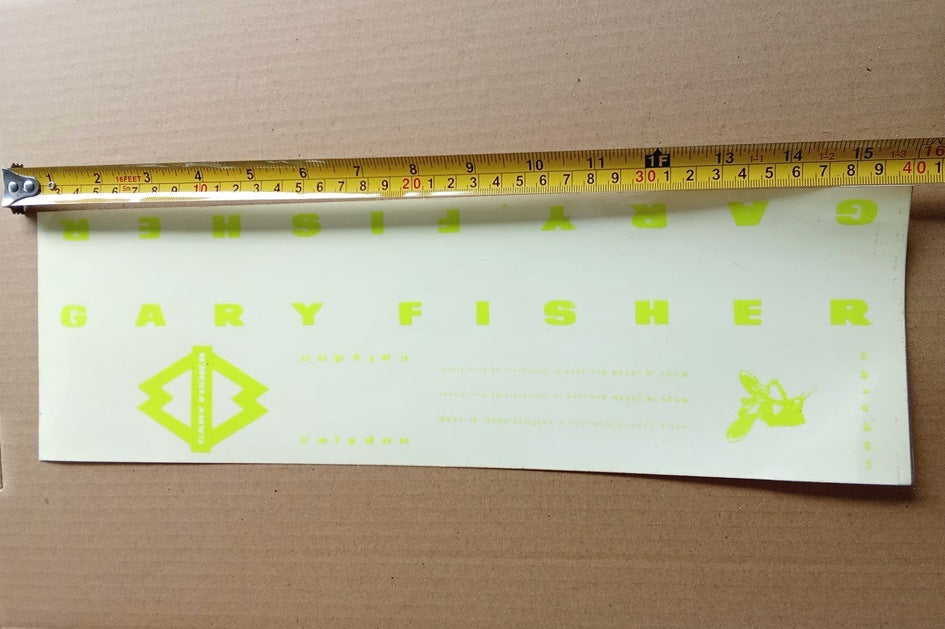 GARY Fisher Green Plastic vynil Sticker For Vintage Bicycle NOS vintage_bike_store