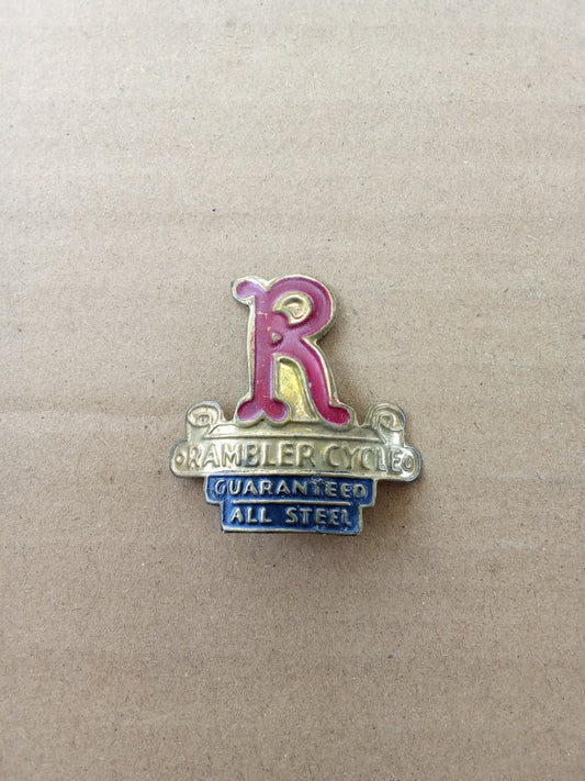 RAMBLER Emblem Head Badge For Vintage Bicycle NOS vintage_bike_store