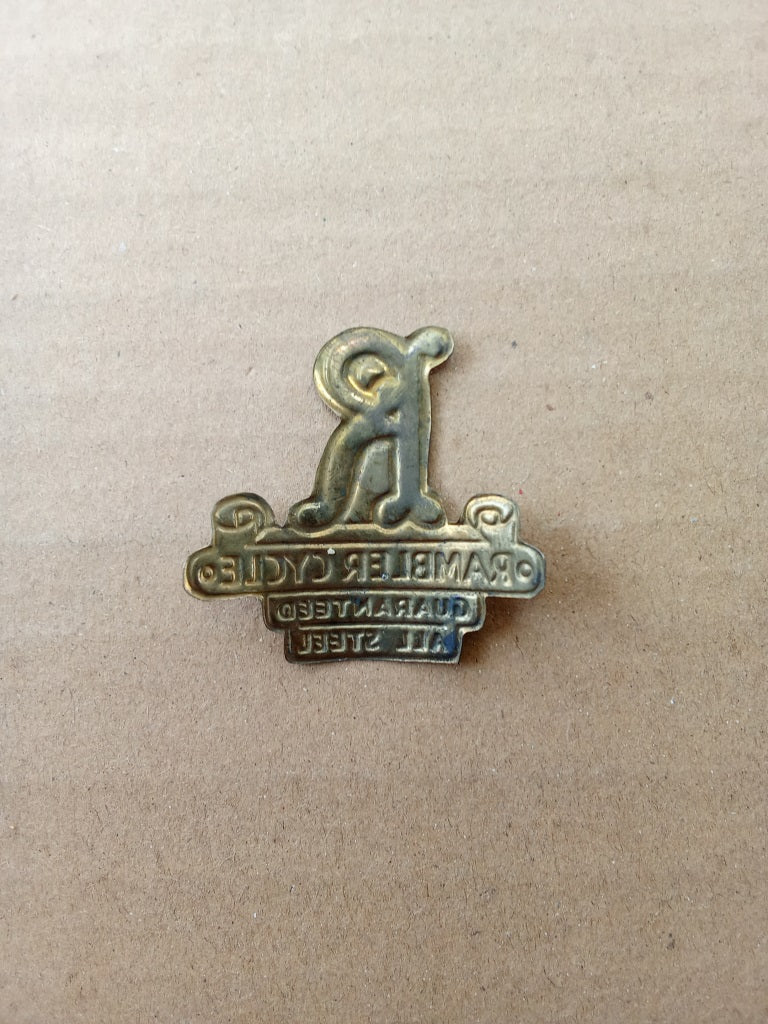 RAMBLER Emblem Head Badge For Vintage Bicycle NOS vintage_bike_store
